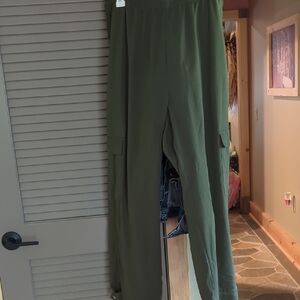 Green Track Pants with Jogger Style